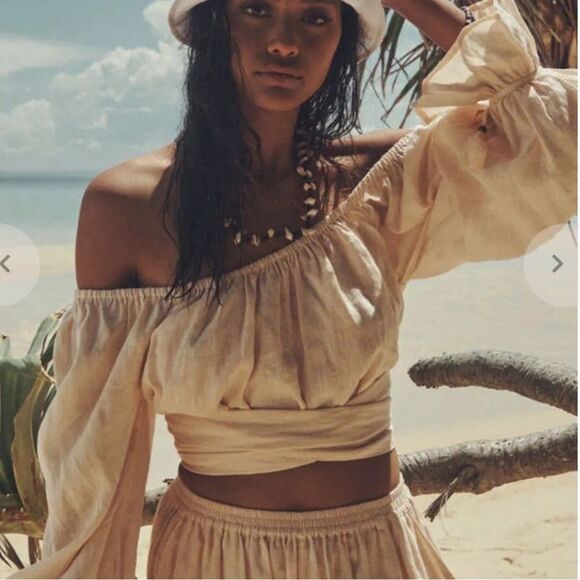 Spell & The Gypsy Mae Linen Tie Top - Size Small - Picture 2 of 8